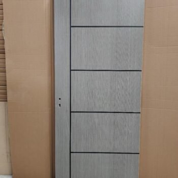Room Door with Chrome Design